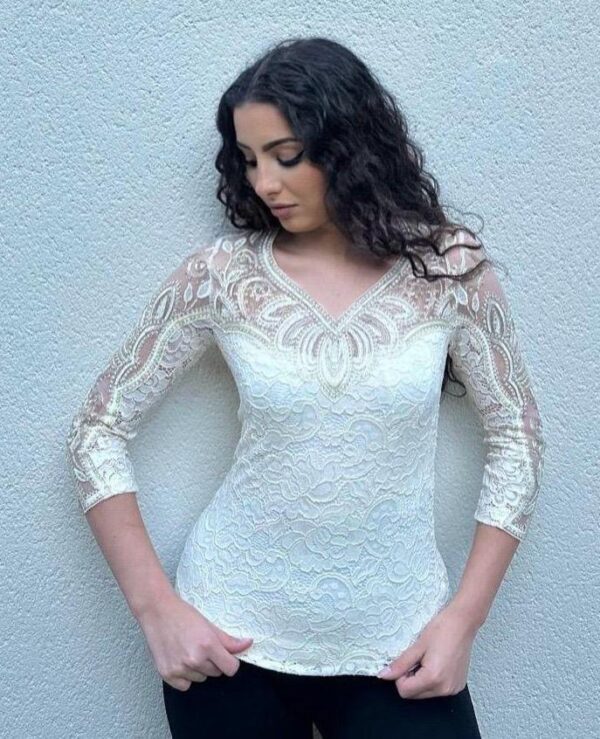 Body Dentelle Y006 Coquille d’Œuf Livraison Offerte – Image 3