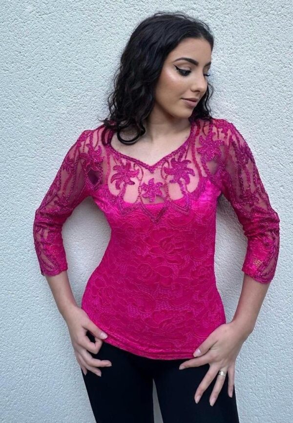 Body Dentelle Y003 Fuchsia Livraison Offerte