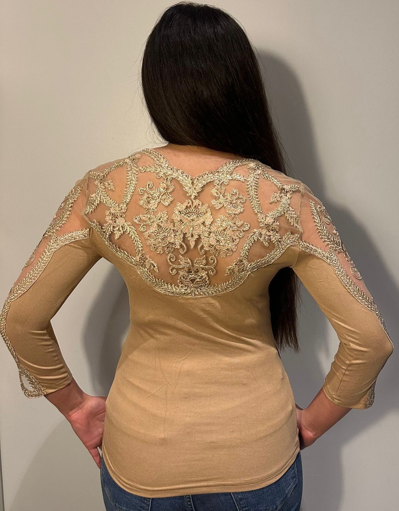 Body Beige Coton Z008 Collection 2026 Livraison Offerte – Image 3