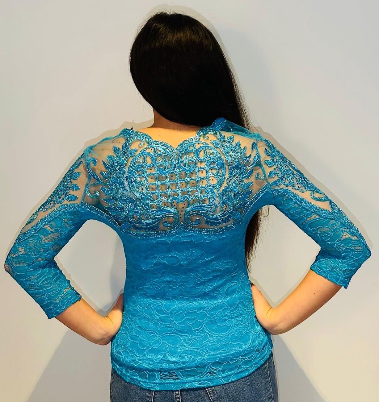 Body Bleu Turquoise Z006 Collection 2026 Livraison Offerte – Image 3