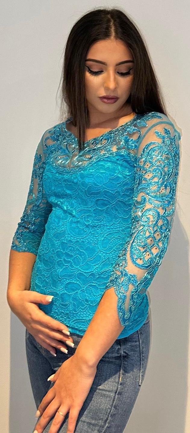 Body Bleu Turquoise Z006 Collection 2026 Livraison Offerte – Image 2